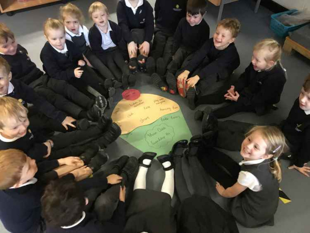 From the smallest feet working on how to defeat bullying at Midsomer Norton Primary School From the smallest feet working on how to defeat bullying at Midsomer Norton Primary School