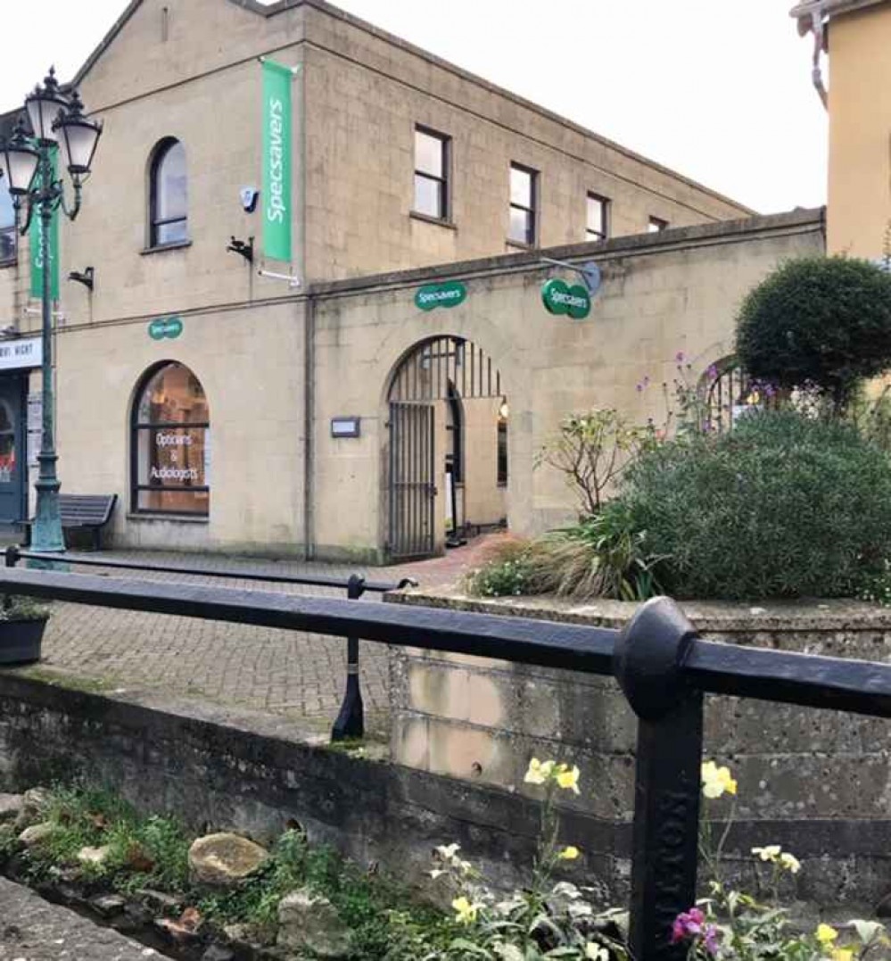 The Midsomer Norton Specsavers is in the former library on the High Street