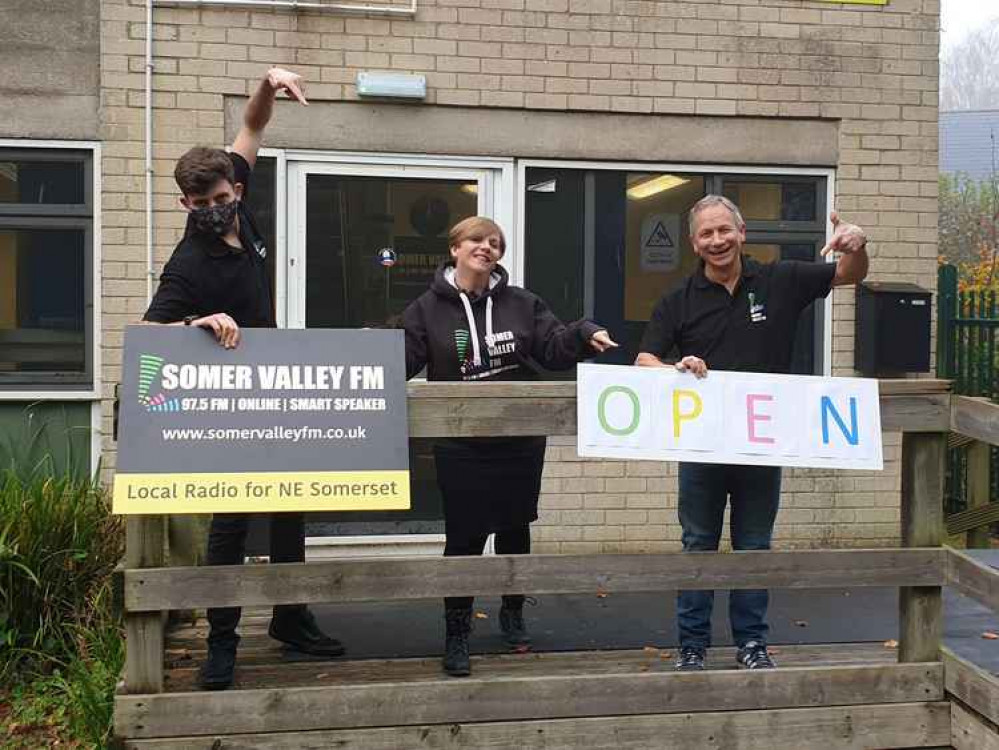 L-R Somer Valley FM presenters; Seb Bailey (Drivetime), Frankly Jo…iff (Friday Brunch).