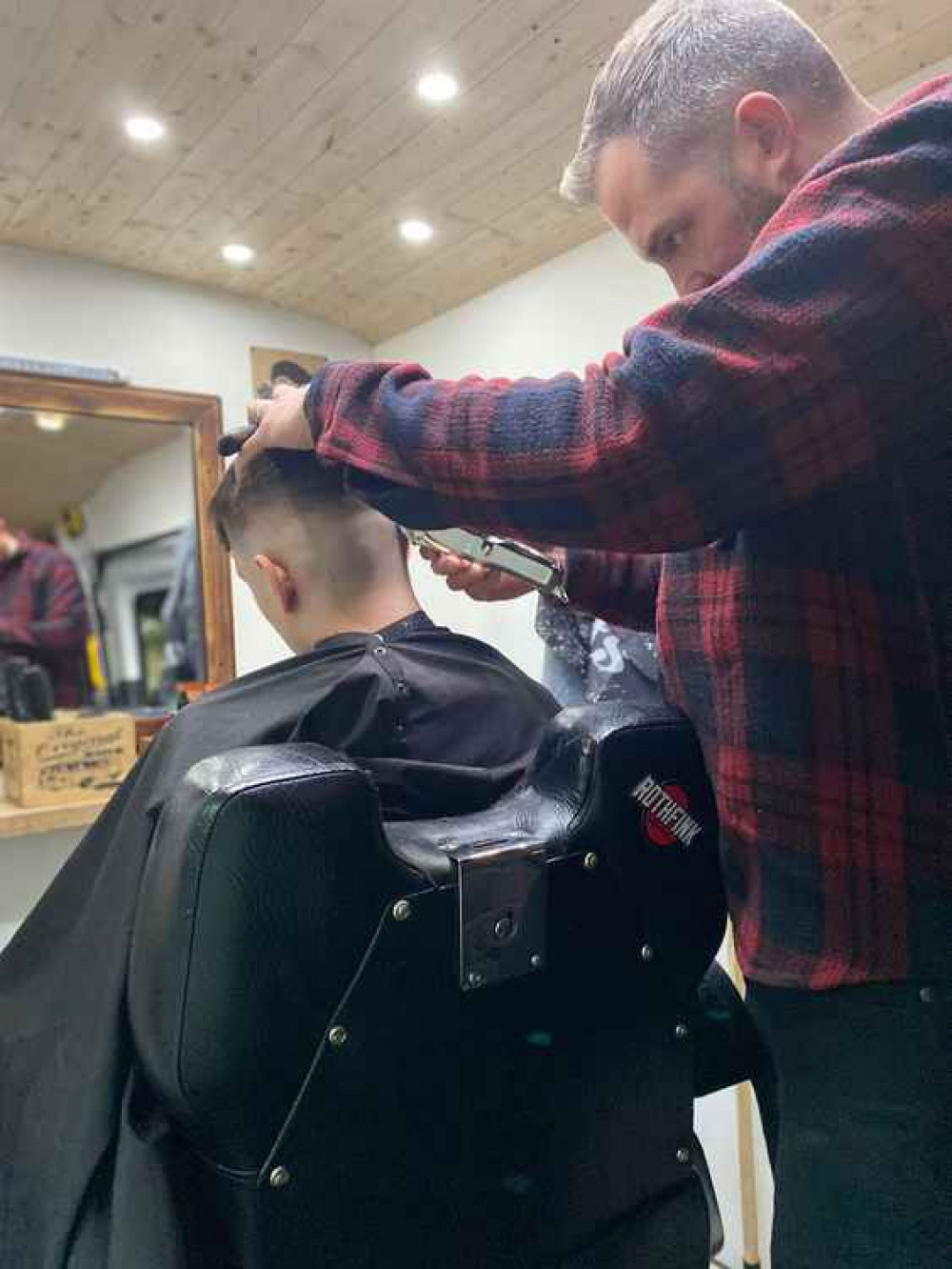 Luke at work in the Barbershack