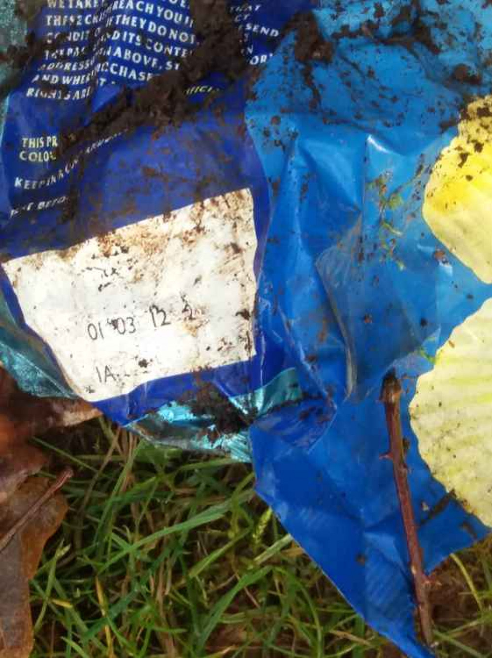 This is now part of litter history : The crisp bag from 2012 This is now part of litter history : The crisp bag from 2012