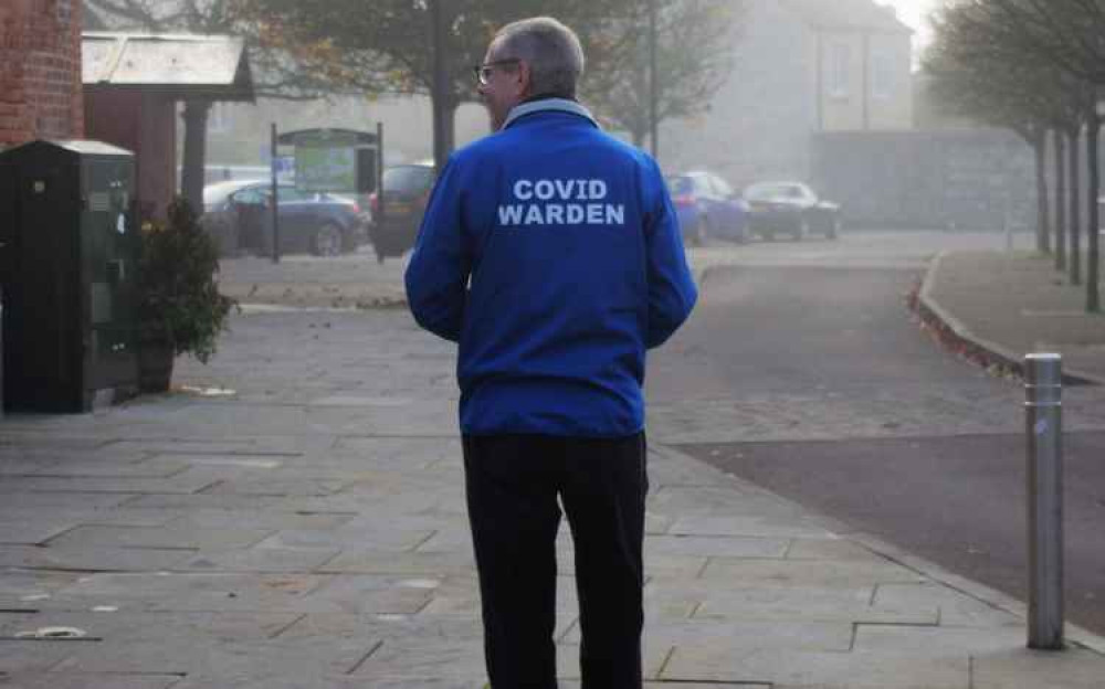A coronavirus warden in Mendip
