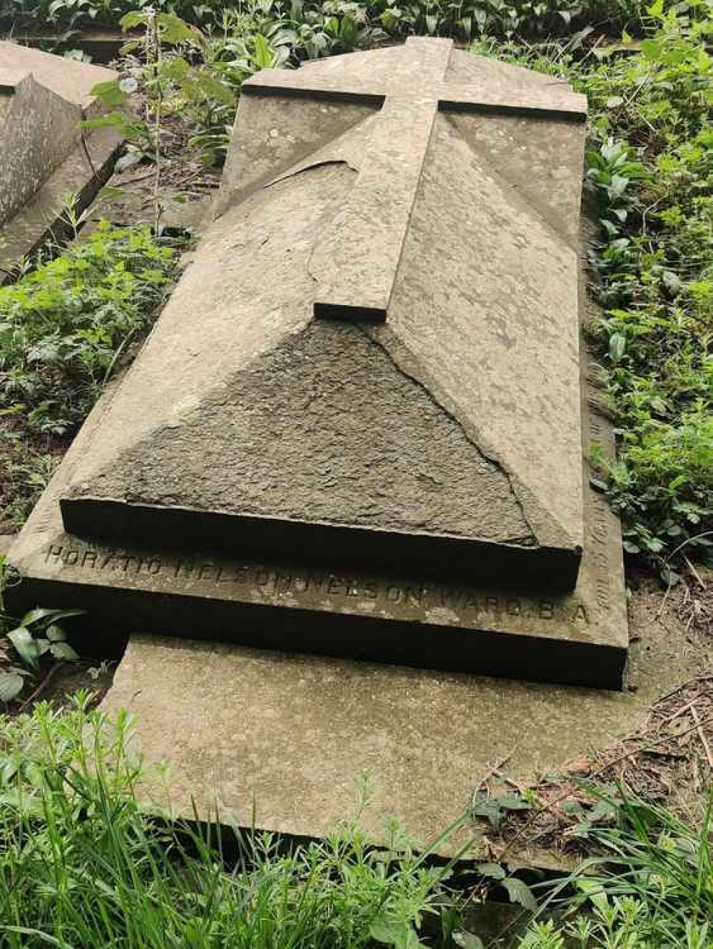 The grave is in the local churchyard The grave is in the local churchyard