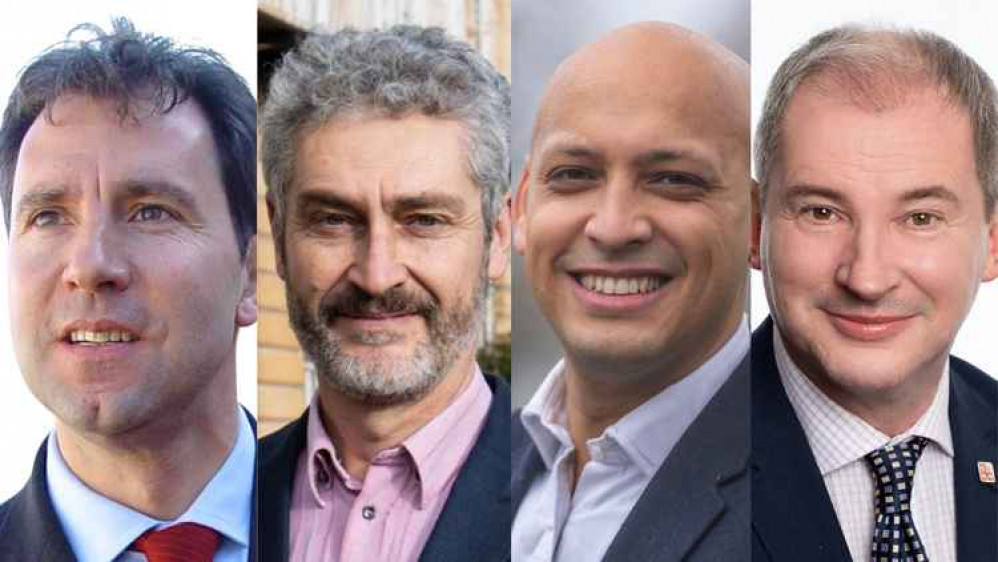 West of England metro mayor candidates, from left, Dan Norris, Jerome Thomas, Samuel Williams and Stephen Williams (Image: West of England Combined) West of England metro mayor candidates, from left, Dan Norris, Jerome Thomas, Samuel Williams and Stephen Williams (Image: West of England Combined)
