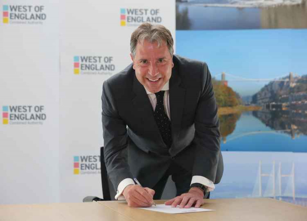 Dan Norris being sworn in as the new West of England metro mayor on Monday, May 10 (Image: West of England Combined Authority, free to use by all partners) Dan Norris being sworn in as the new West of England metro mayor on Monday, May 10 (Image: West of England Combined Authority, free to use by all partners)