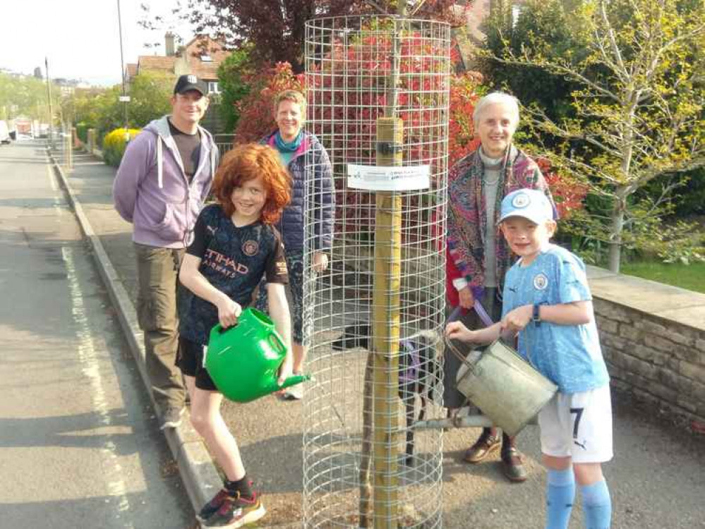 Residents in the Bathwick Estate help tend the trees