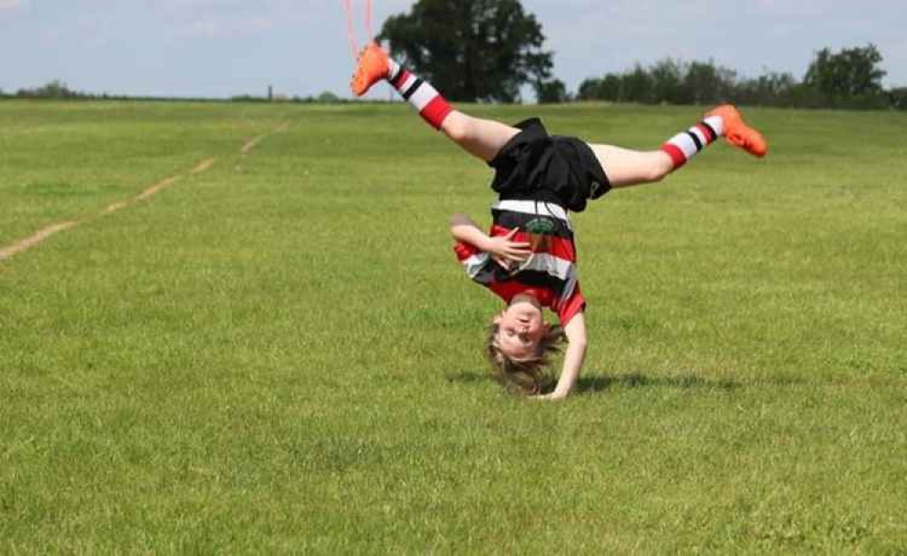 The Frome Under 8s were over the moon to be in Midsomer : Photo by Garrie Webster The Frome Under 8s were over the moon to be in Midsomer : Photo by Garrie Webster