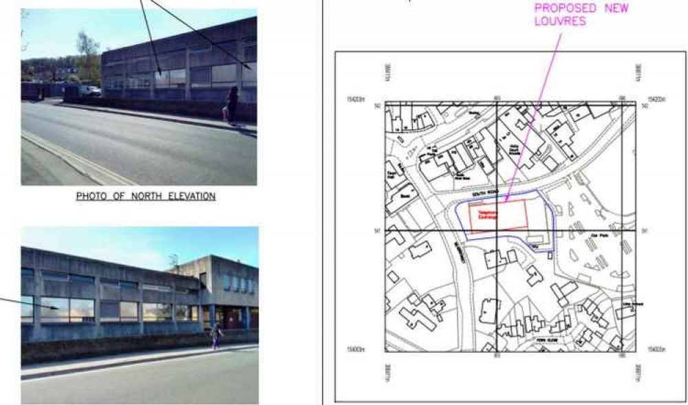 An extract from the planning application for the telephone building An extract from the planning application for the telephone building