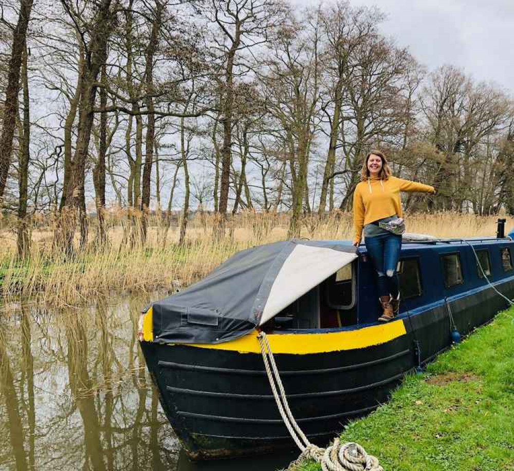 Avril McGovern with her boat. Avril McGovern. Permission for use by all partners. Avril McGovern with her boat. Avril McGovern. Permission for use by all partners.