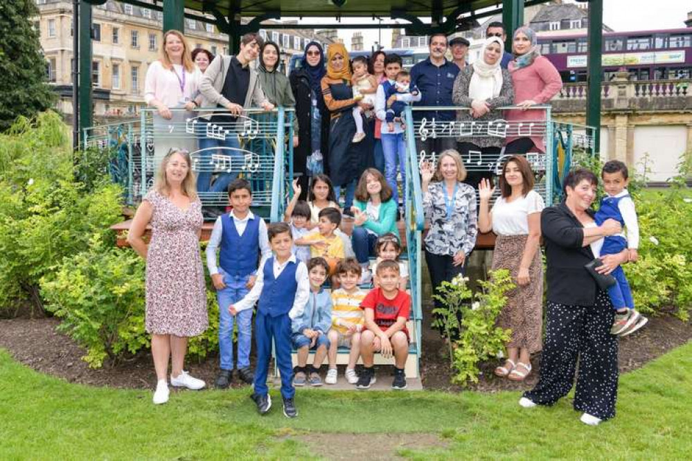 A special event was held to celebrate their new lives in Bath on August 2