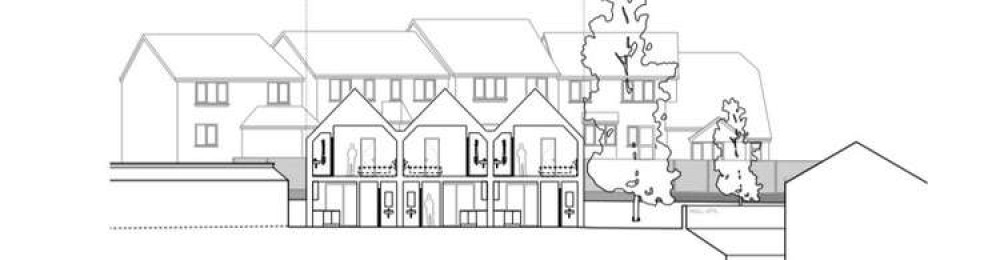An excerpt from plans submitted to B&NES for the new homes behind the High Street in Midsomer Norton An excerpt from plans submitted to B&NES for the new homes behind the High Street in Midsomer Norton