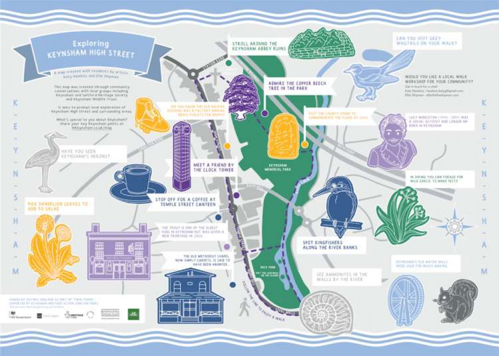 The map of the town The map of the town
