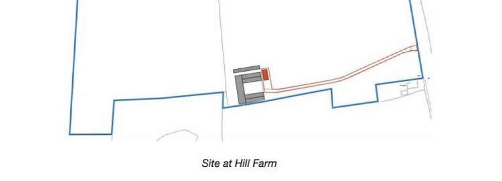The proposed site on the farm in Midsomer Norton The proposed site on the farm in Midsomer Norton