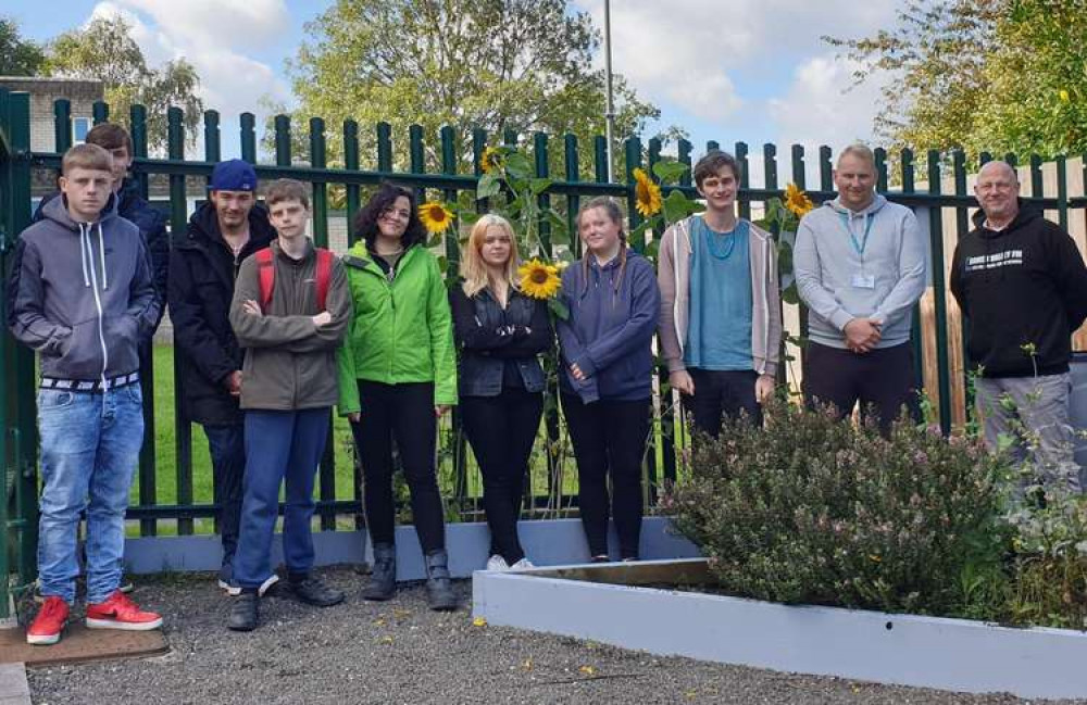 Connor, Max, Nat, Arthur, Emma, Ashleigh, Annmarie, Ben, and Somer Valley FM director