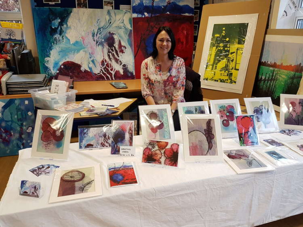 Her works while on show will also be on sale