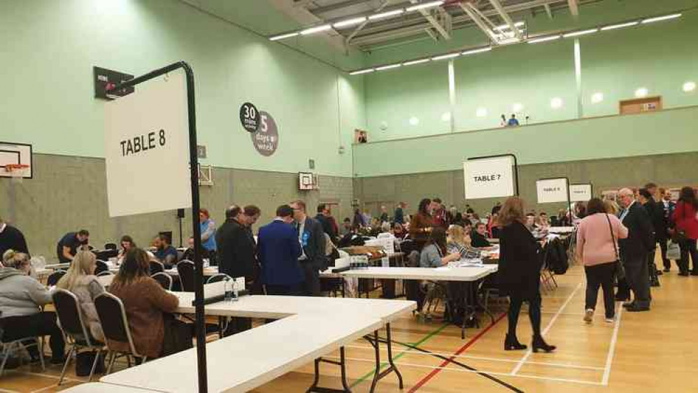 Votes are verified at South Basildon & East Thurrock count