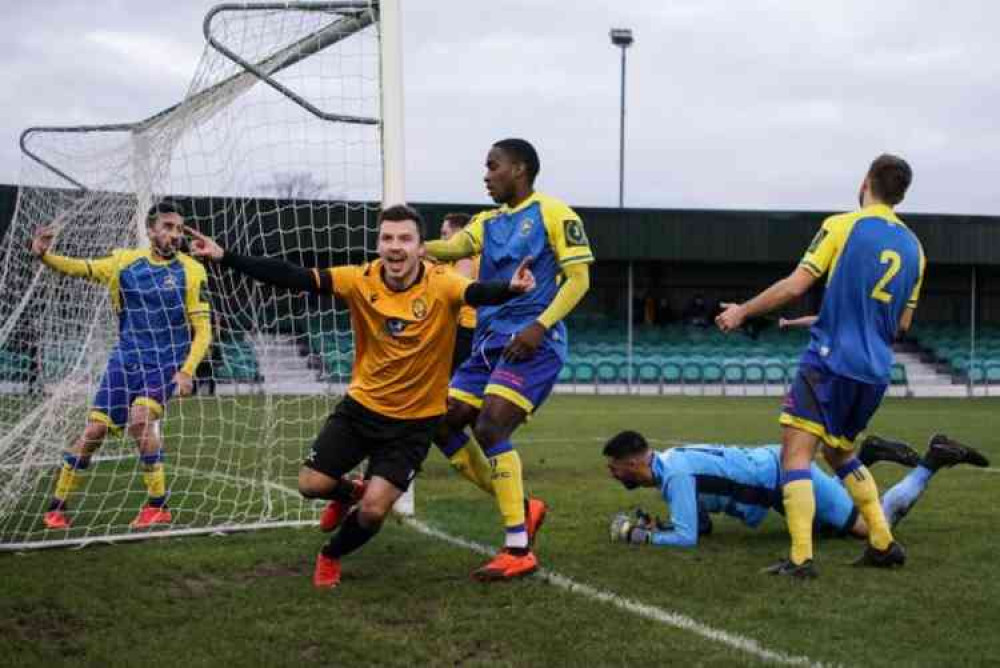 Darren Foxley - staying with the Rocks after a last minute change of heart by parent club St Albans. Picture by Mikey Cartwright