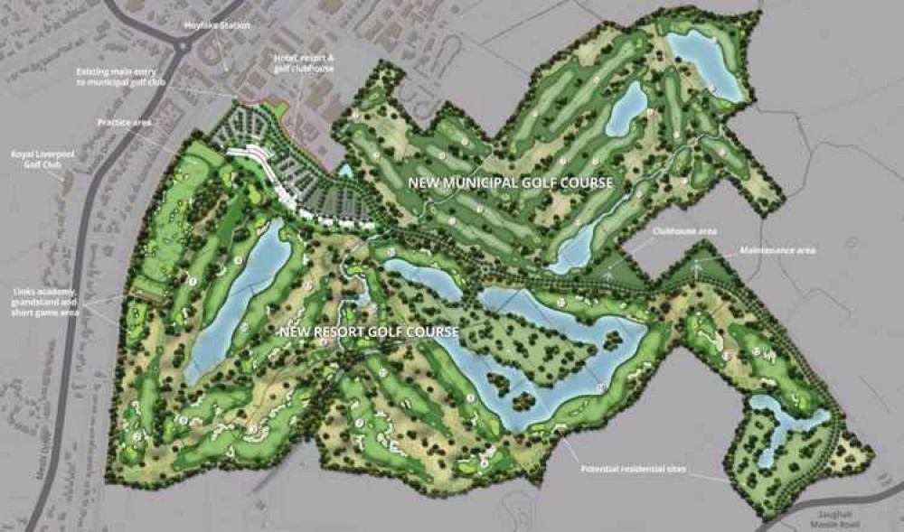 The layout of the controversial Hoylake golf resort