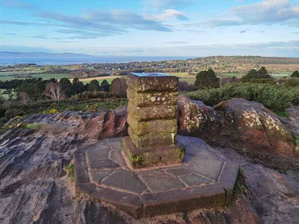 The plinth on which the brass map sits: the original map was stolen in 2016: picture by Bob Shaw