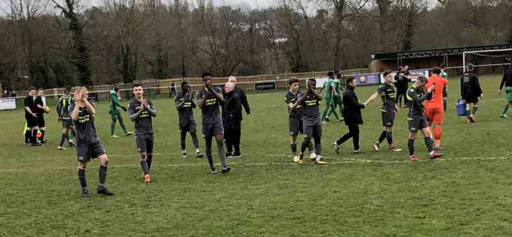 Rocks applaud their fans at the end.