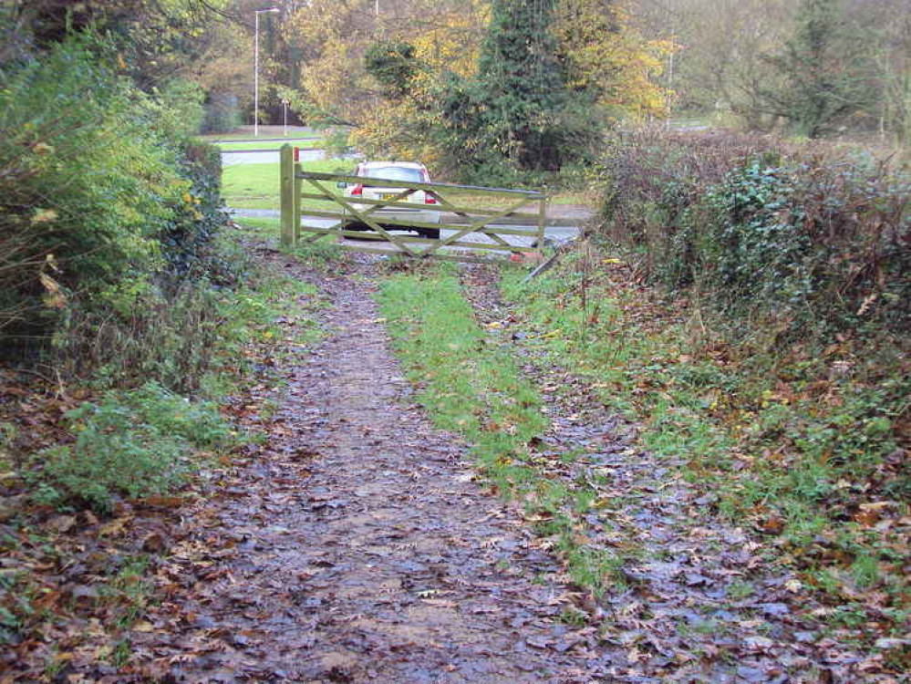 Public footpath at Brackenwood golf course