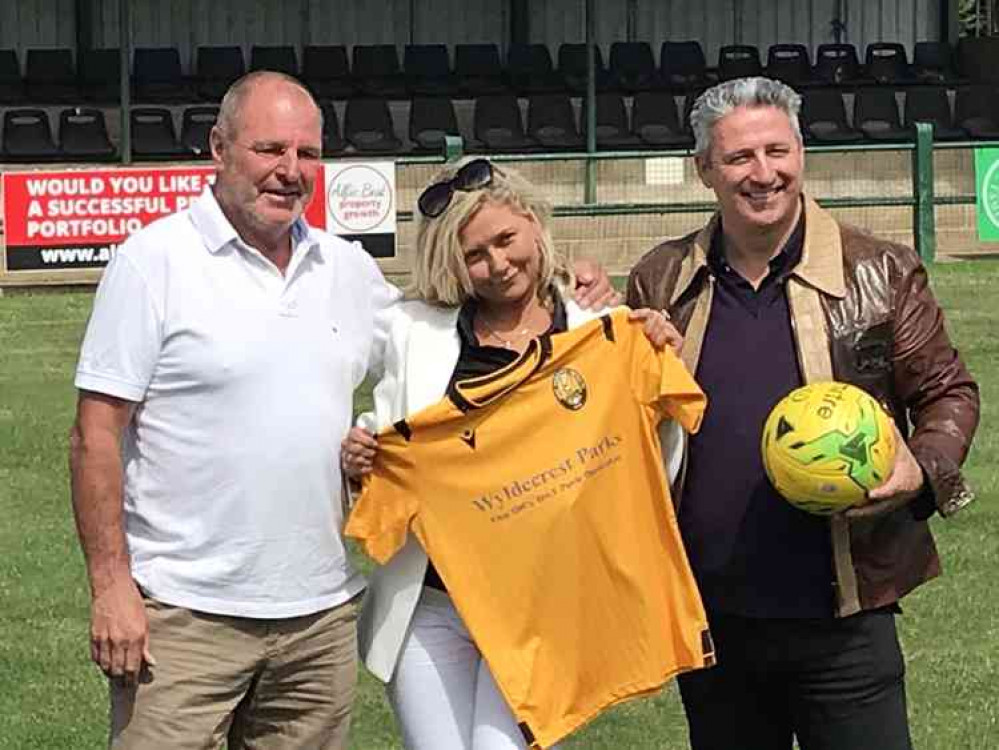 Club chairman Steve Wiseman, former owner Dominique Bennett and Alfie Best.