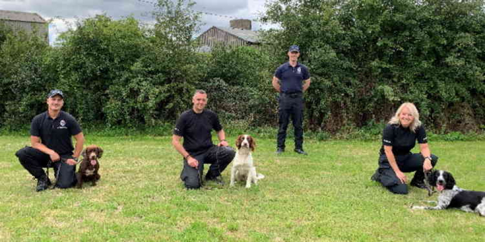 The new Police Dogs with their handlers