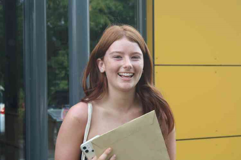 Delight for Maya Price at Ortu Sixth Form.