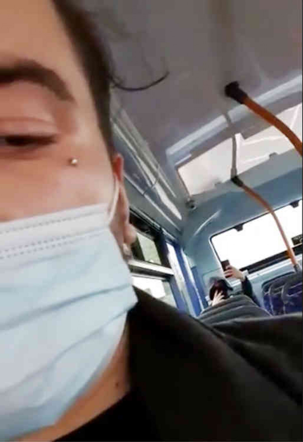 A confrontation took place on the bus. A confrontation took place on the bus.