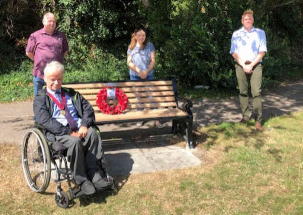 Councillors and Richard Suttling at the dedication.