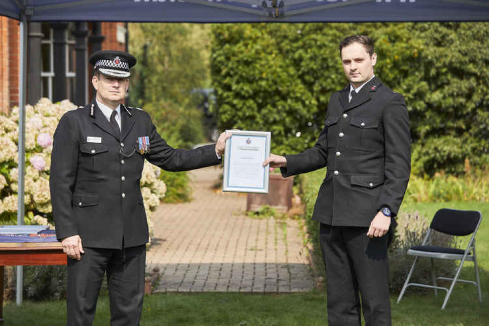 PC Mason Doyle is honoured.