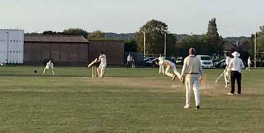 Michael Pearn hits the winning runs.