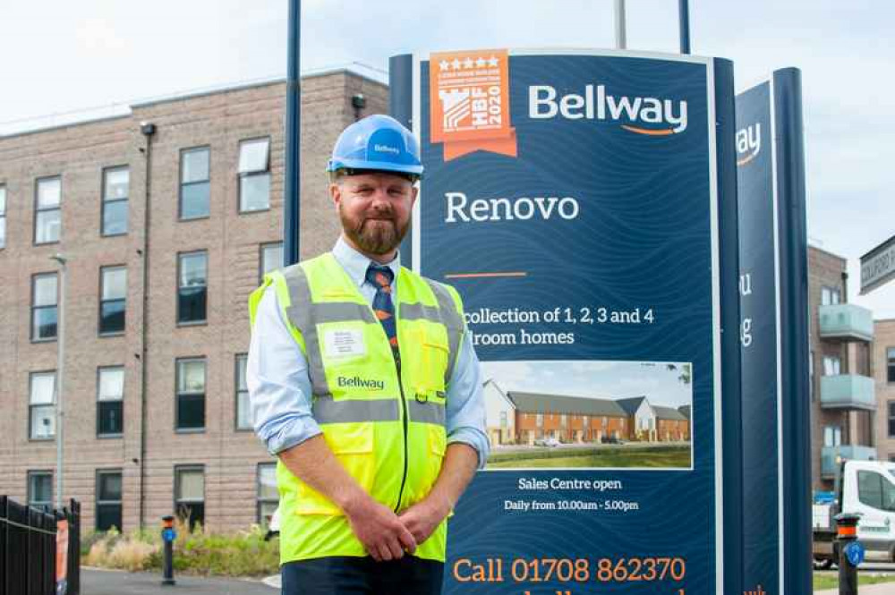 Site manager Stuart Taylor at the Lakeside development