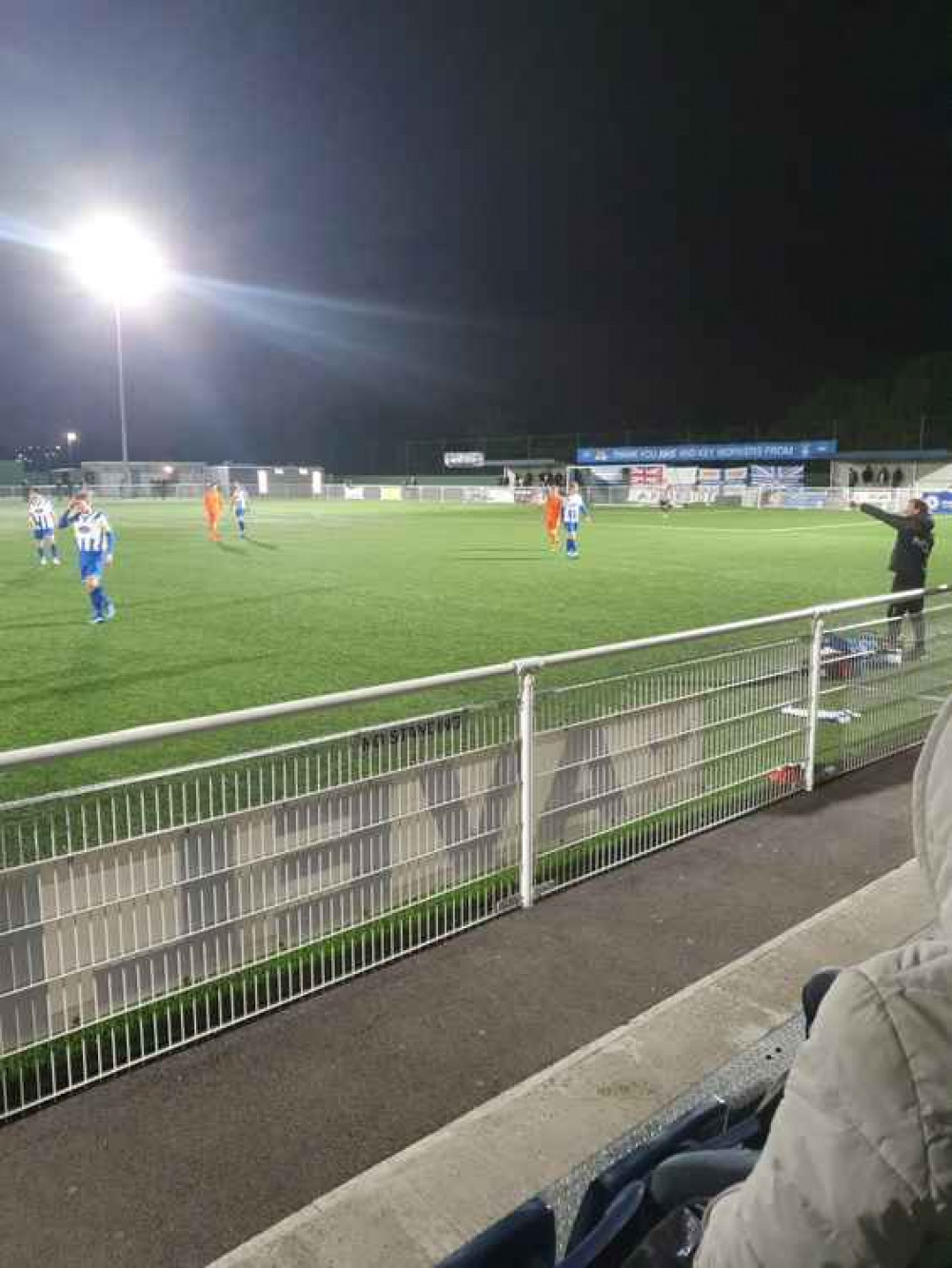 Aveley manager Keith Rowland tries to lift his side.