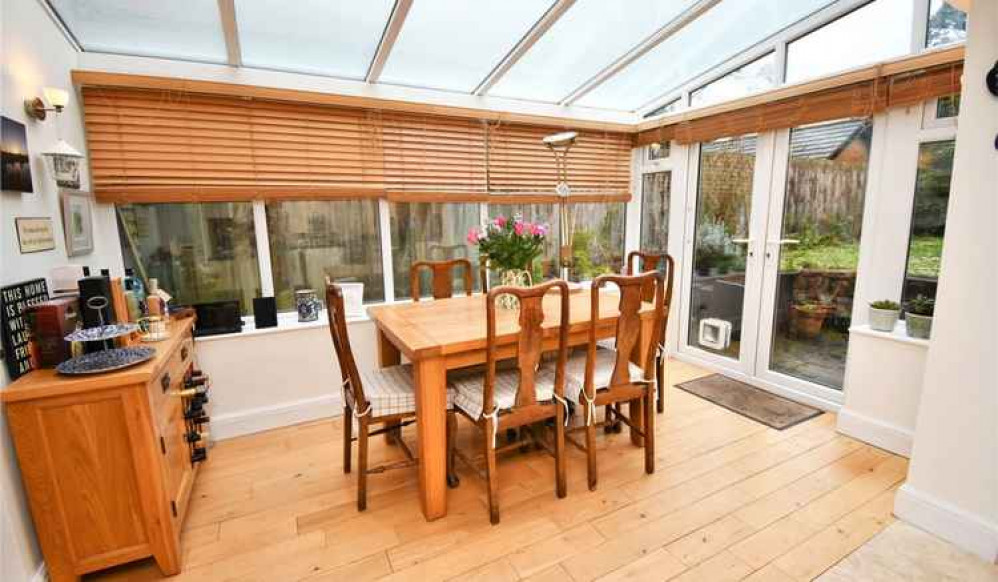 The bright and airy conservatory