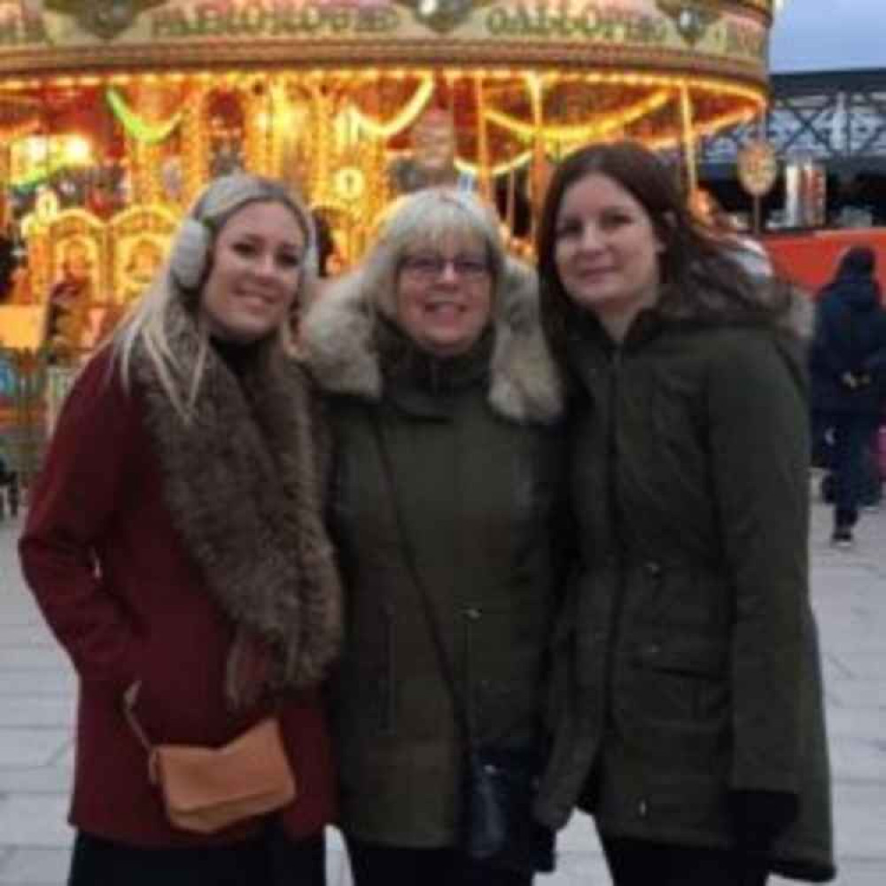 Carol with daughters Michelle and Kareen.