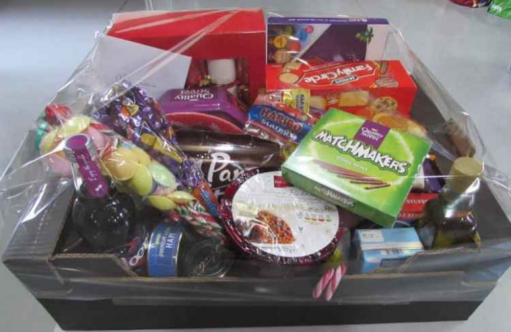 The first of the Christmas hampers.