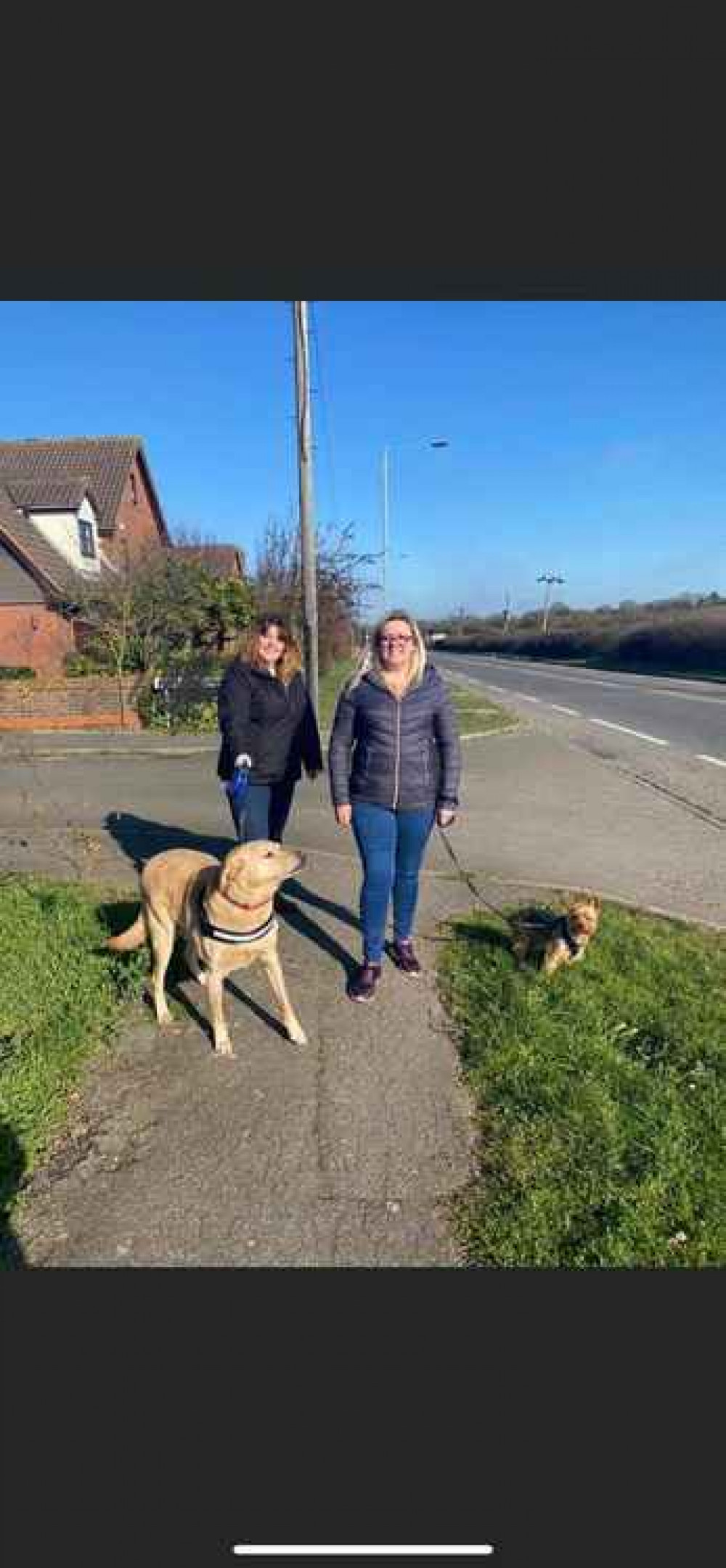 Helen and Kay with their pets