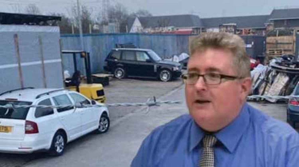 Cllr Rob Gledhill says action has been taken over illegal car site. Cllr Rob Gledhill says action has been taken over illegal car site.