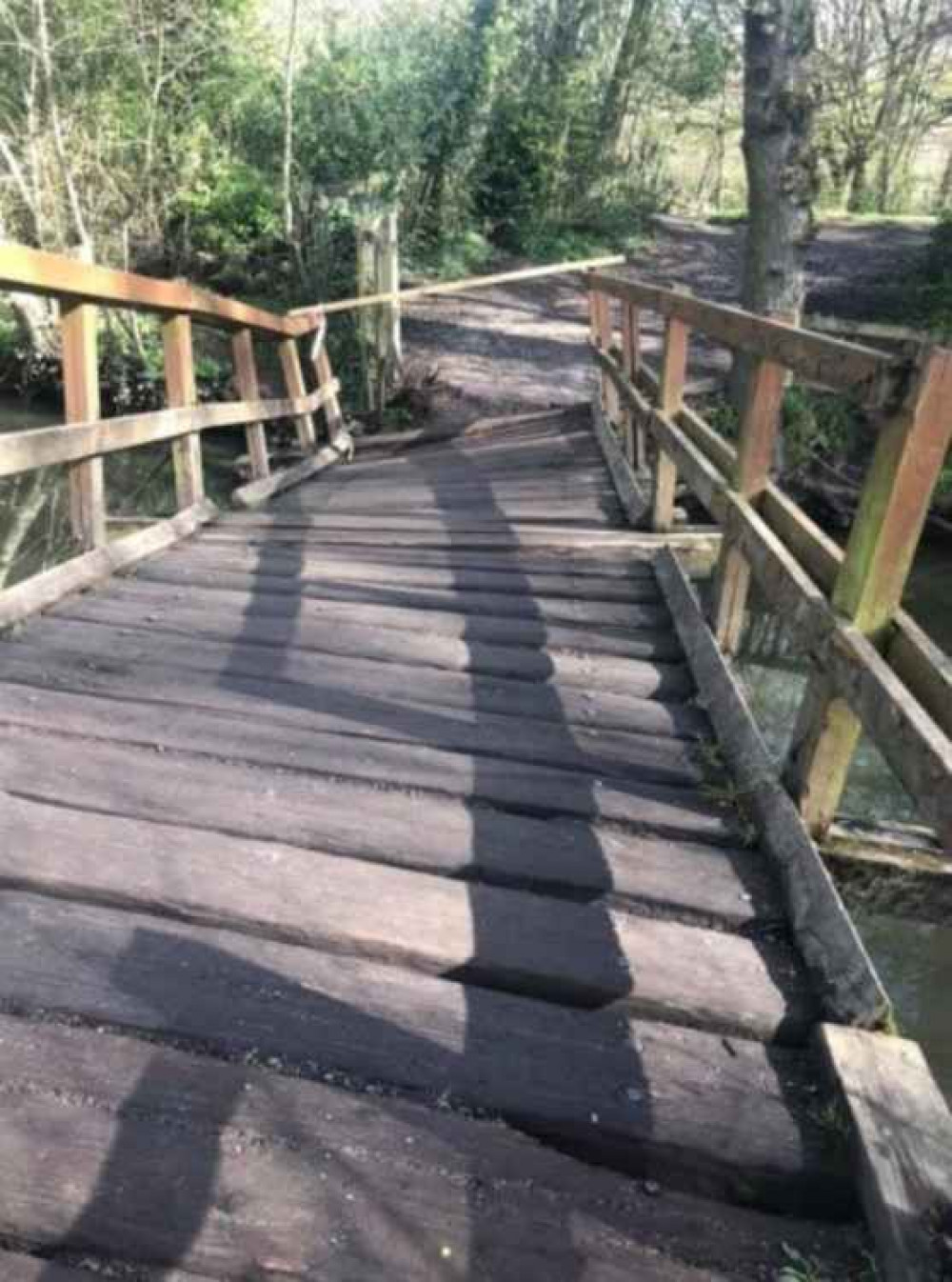 The broken bridge in The Dibbinsdale, Bromborough