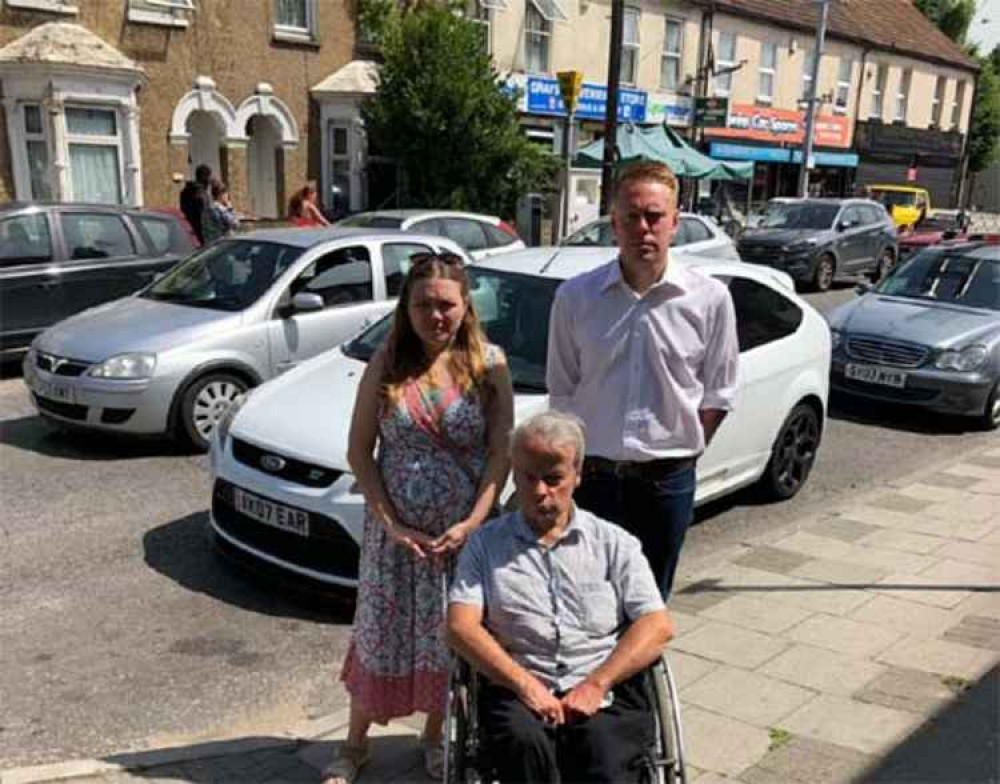 Cllrs Martin Kerin, Jane Pothecary and Tony Fish believe traffic on Clarence Road is already above a safe limit.