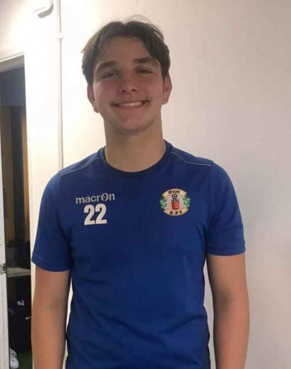 U16s goalkeeper Sam Griek who made his first team debut for Grays Athletic on Saturday U16s goalkeeper Sam Griek who made his first team debut for Grays Athletic on Saturday