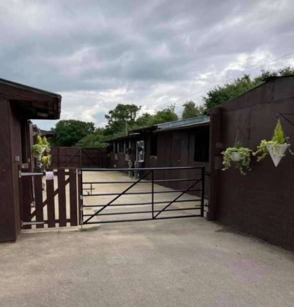 The stables before the blaze.