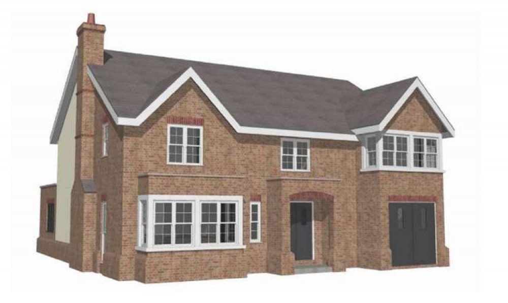 ... and this new four bed home will rise in its place