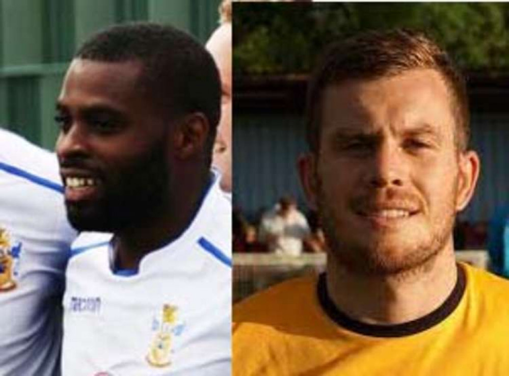 A goal on his return to Aveley for Alex Akrofi, left, while Ryan Sammons opened the scoring for Grays in their win against Bury. A goal on his return to Aveley for Alex Akrofi, left, while Ryan Sammons opened the scoring for Grays in their win against Bury.