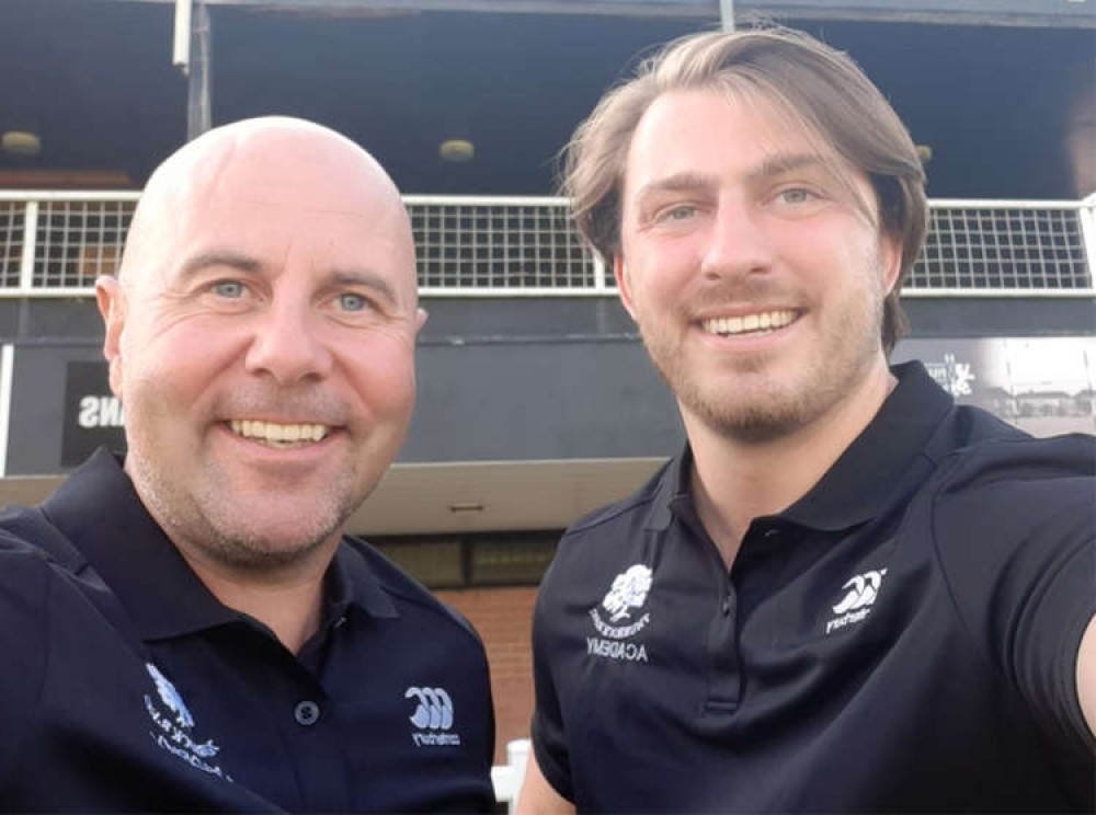 Thurrock Academy Manager David Harries and Felix Leonard-Fox. Thurrock Academy Manager David Harries and Felix Leonard-Fox.