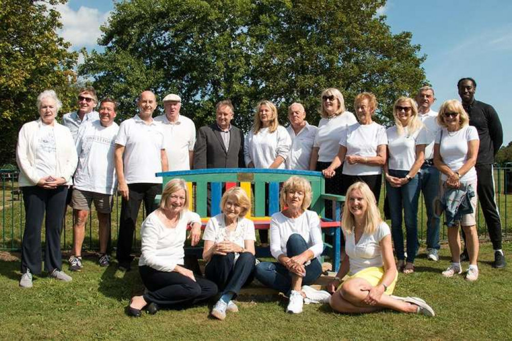 Members of the Orsett community with Cllr Sue Little and the Orsett Forum Petanque group at the unveiling.  (Image David Hamilton)