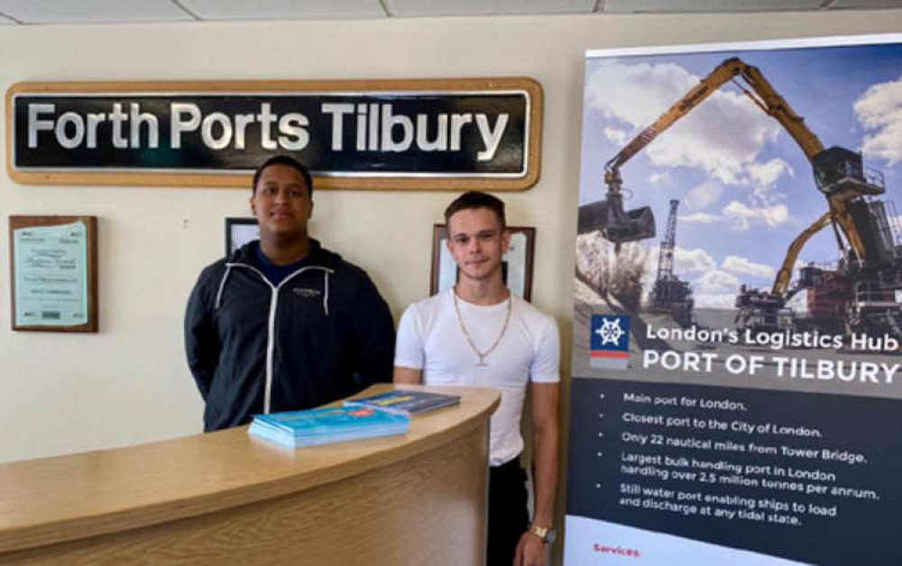 Dylan Rannigan (left) and Charlie Johnston. Picture by Port of Tilbury.