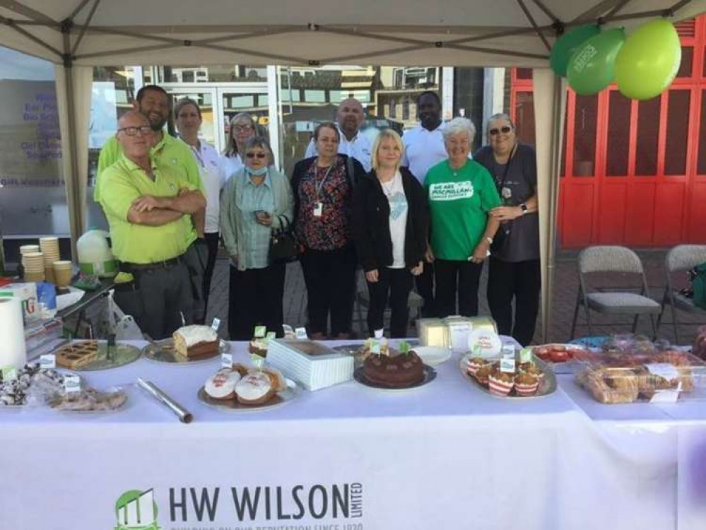 Volunteers at the coffee morning