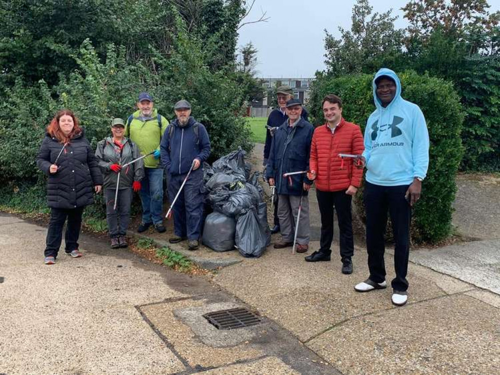 Residents and councillors were busy in Chadwell St Mary this morning.